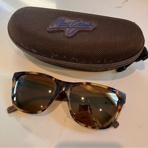 Maui Jim Howzit Polarized Sunglasses Tortoise/Bronze Glass 734-10L with Case